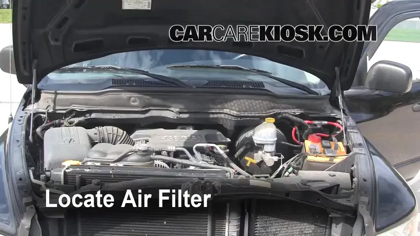 2003 Dodge Ram 2500 5.7L V8 Crew Cab Pickup (4 Door) Air Filter (Engine) Replace